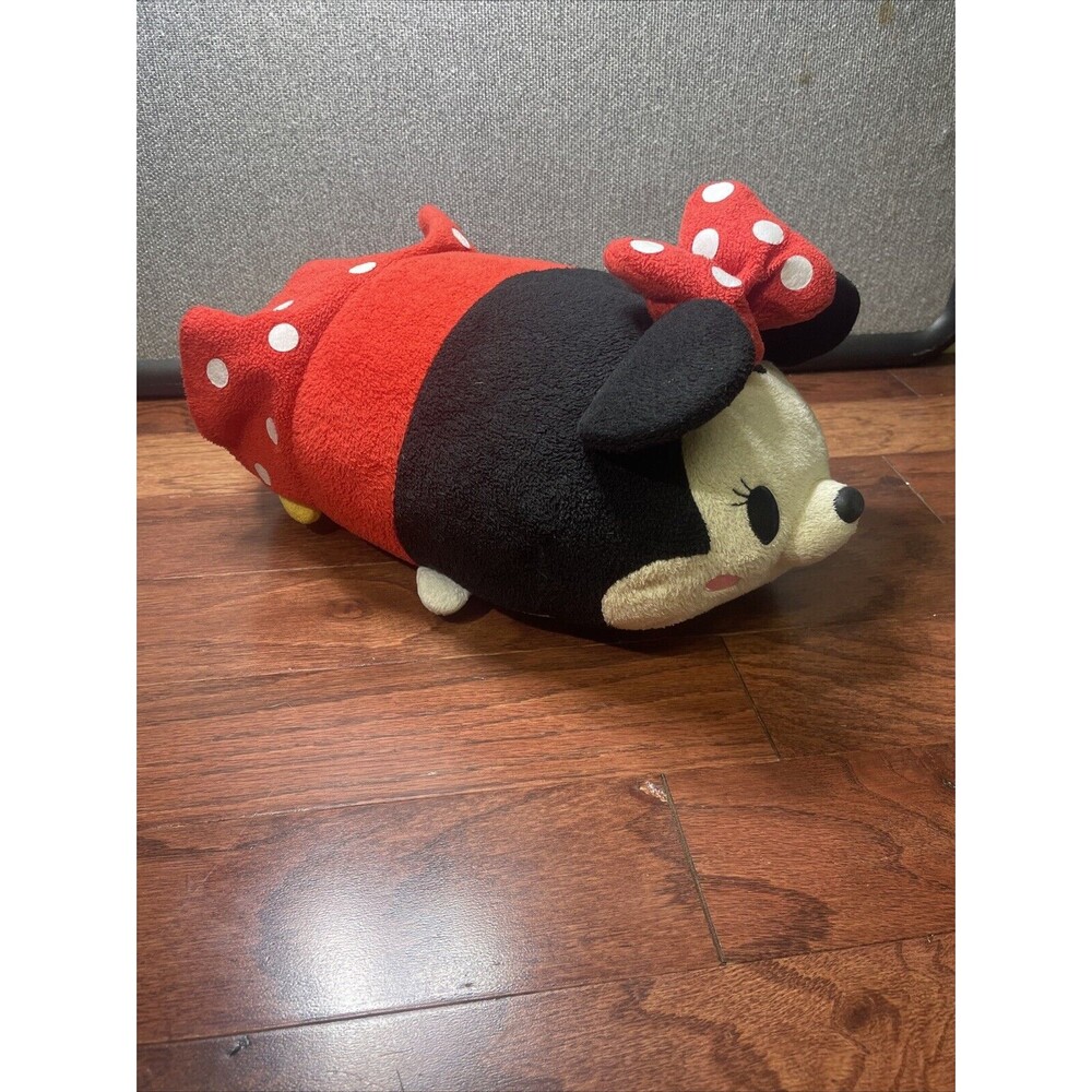 Used 12" Disney Minnie Mouse Tsum Tsum Stackable w/ Bow & Skirt Plush Stuffed